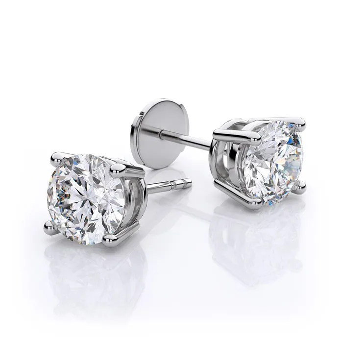 3 Carat Natural Earth Mined Diamond Studs Earrings White Gold 14K GB Earrings