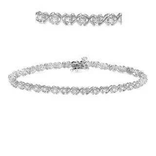 Bracelets 2 Carats White Round Natural Earth Mined Diamond Tennis Bracelet 14K White Gold GB Bracelets 2 Carats White Round Natural Earth Mined Diamond Tennis Bracelet 14K White Gold GB