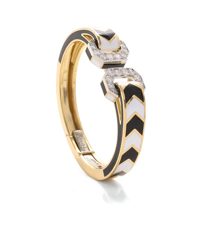 Bracelets Chevron Double Buckle Bracelet David Webb