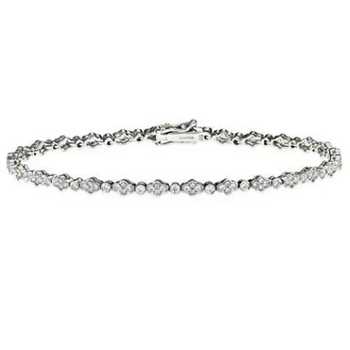 Bracelets GB 35 Carats Round Natural Earth Mined Diamond Lady Bracelet White Gold Jewelry 14K Bracelets GB 35 Carats Round Natural Earth Mined Diamond Lady Bracelet White Gold Jewelry 14K