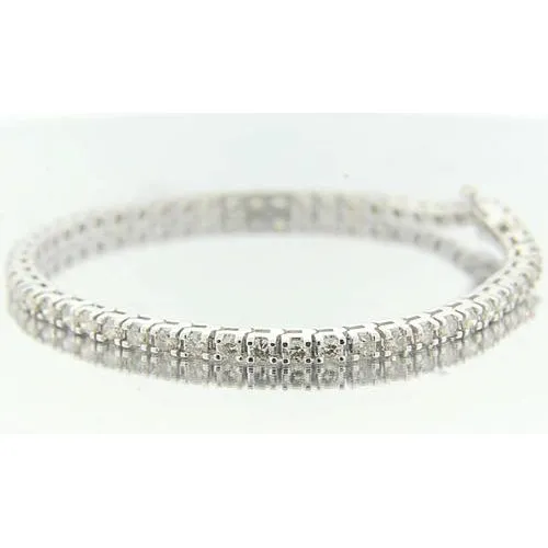 Bracelets GB Round Natural Earth Mined Diamond Bracelet Prong Set 540 Carats White Gold Bracelets GB Round Natural Earth Mined Diamond Bracelet Prong Set 540 Carats White Gold