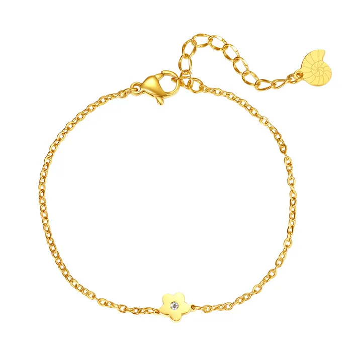 Bracelets Hey Happiness Petite Flower Bracelet in Gold