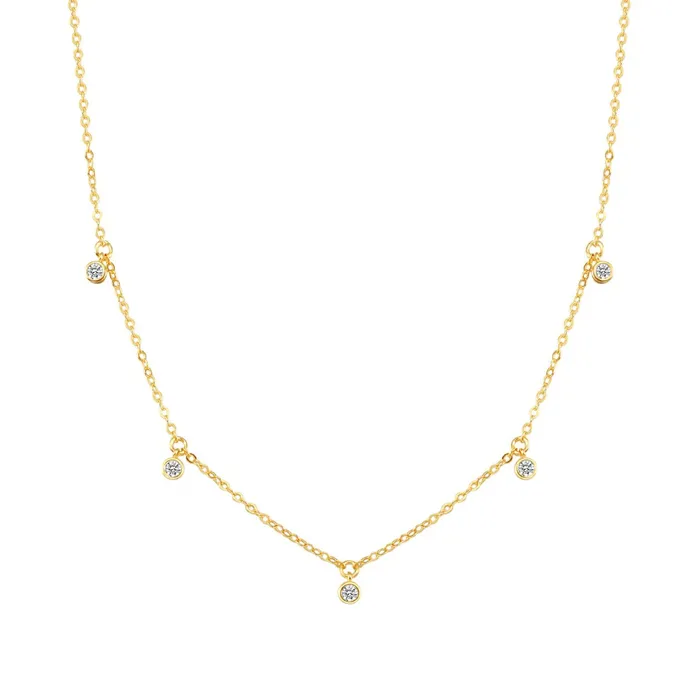 Dazzling Charm Necklace Sterling Silver Hey Happiness Necklaces