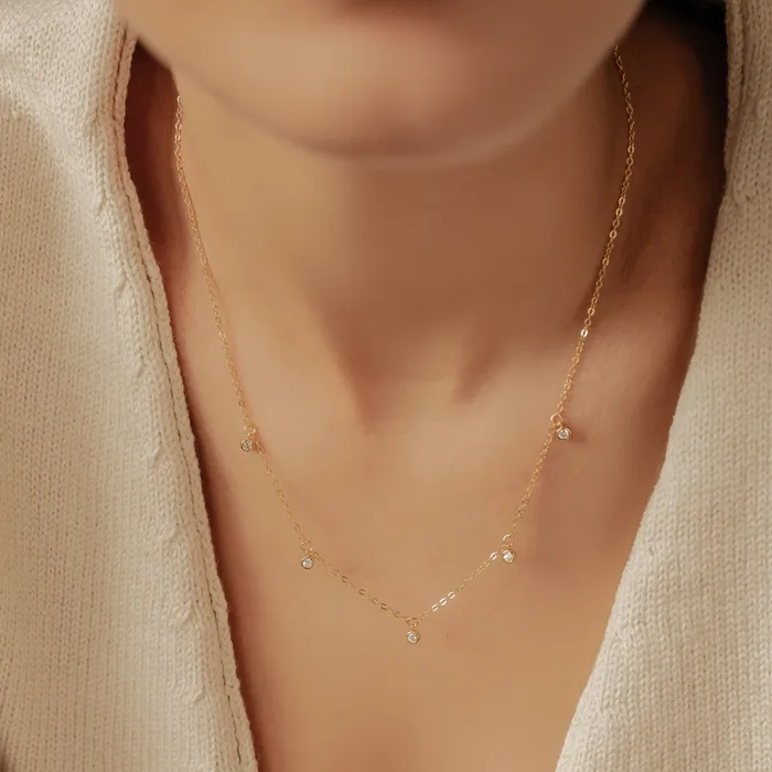 Dazzling Charm Necklace Sterling Silver Hey Happiness Necklaces Dazzling Charm Necklace Sterling Silver Hey Happiness Necklaces