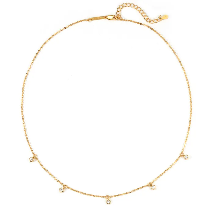 Dazzling Charm Necklace Sterling Silver Hey Happiness Necklaces Dazzling Charm Necklace Sterling Silver Hey Happiness Necklaces
