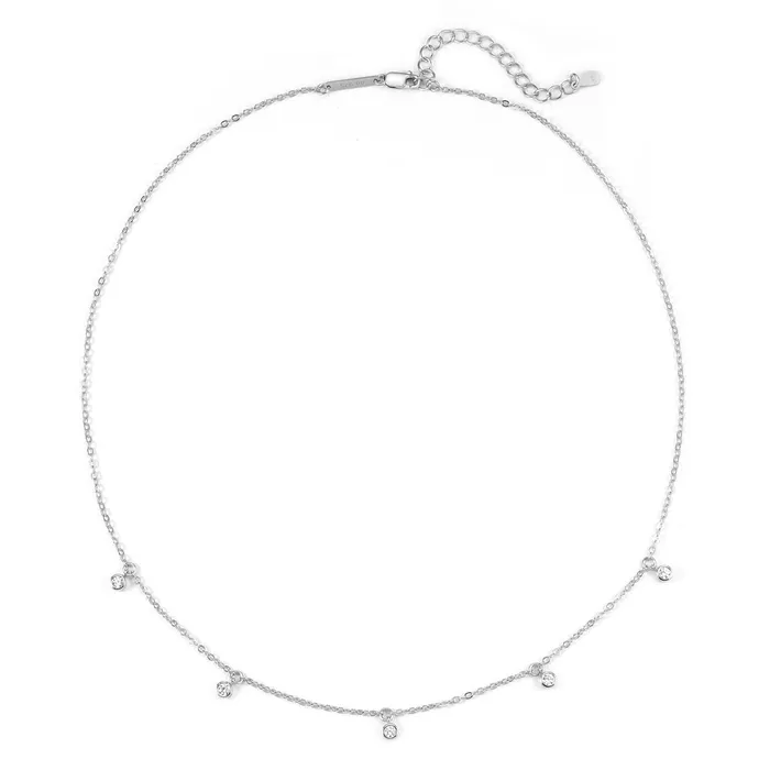 Dazzling Charm Necklace Sterling Silver Hey Happiness Necklaces Dazzling Charm Necklace Sterling Silver Hey Happiness Necklaces