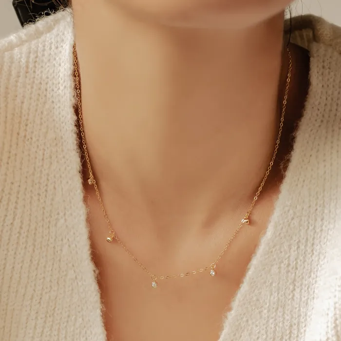 Dazzling Charm Necklace Sterling Silver Hey Happiness Necklaces Dazzling Charm Necklace Sterling Silver Hey Happiness Necklaces