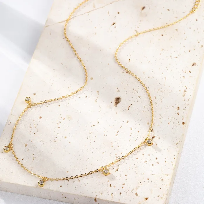 Dazzling Charm Necklace Sterling Silver Hey Happiness Necklaces Dazzling Charm Necklace Sterling Silver Hey Happiness Necklaces