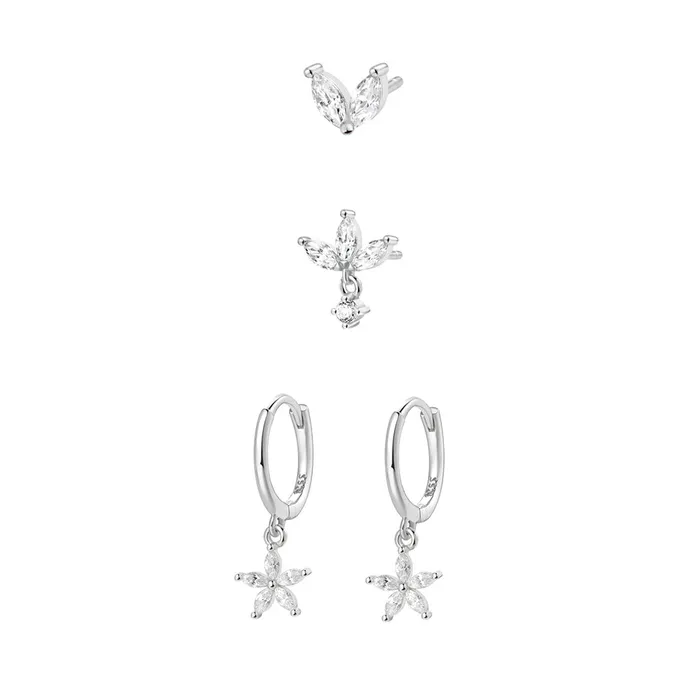 Earrings Flower Earrings Set Sterling Silver Hey Happiness