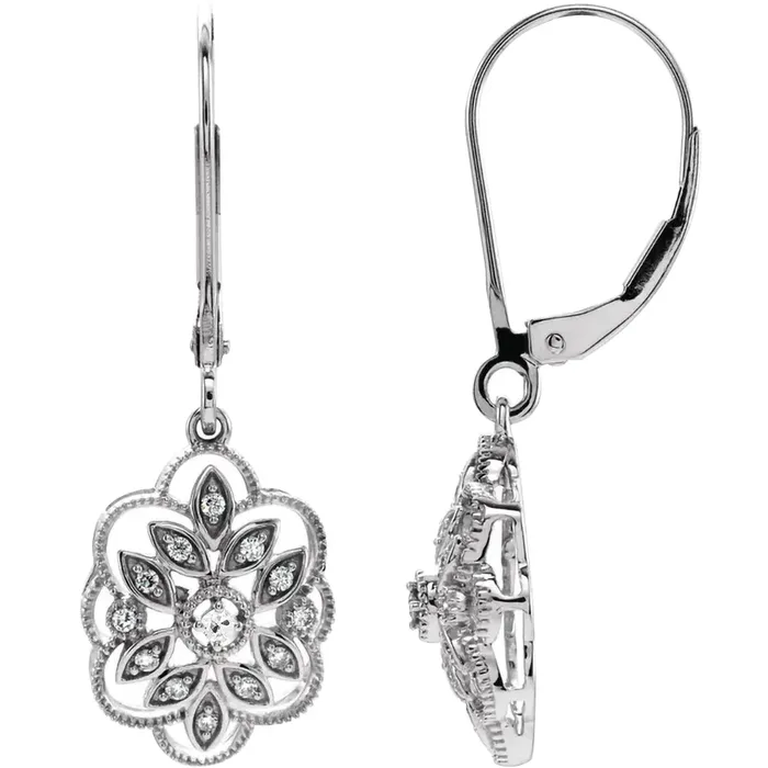 Earrings HarryChadEntcom Mined Diamond Old Cut Round Leverback Earring Vintage Style 075 Carats Gold Earrings HarryChadEntcom Mined Diamond Old Cut Round Leverback Earring Vintage Style 075 Carats Gold