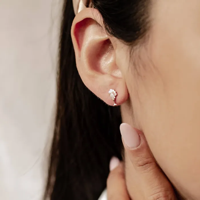 Earrings Hey Happiness Bubble Champagne Stud Earring Sterling Silver Earrings Hey Happiness Bubble Champagne Stud Earring Sterling Silver