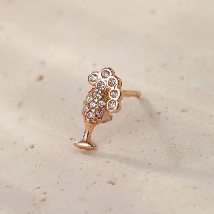 Earrings Hey Happiness Bubble Champagne Stud Earring Sterling Silver Earrings Hey Happiness Bubble Champagne Stud Earring Sterling Silver