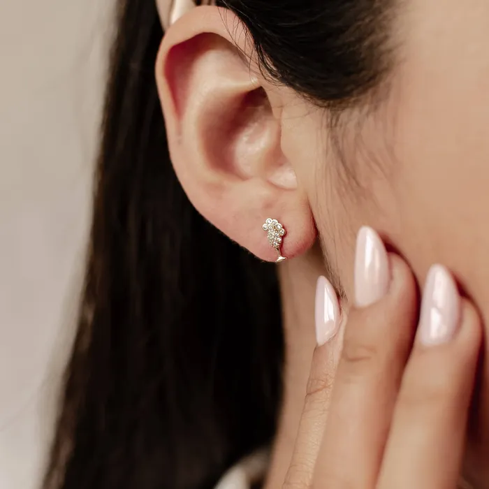 Earrings Hey Happiness Bubble Champagne Stud Earring Sterling Silver Earrings Hey Happiness Bubble Champagne Stud Earring Sterling Silver