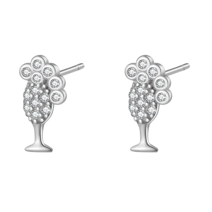 Earrings Hey Happiness Bubble Champagne Stud Earring Sterling Silver Earrings Hey Happiness Bubble Champagne Stud Earring Sterling Silver