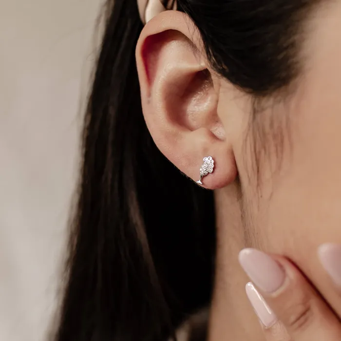 Earrings Hey Happiness Bubble Champagne Stud Earring Sterling Silver Earrings Hey Happiness Bubble Champagne Stud Earring Sterling Silver
