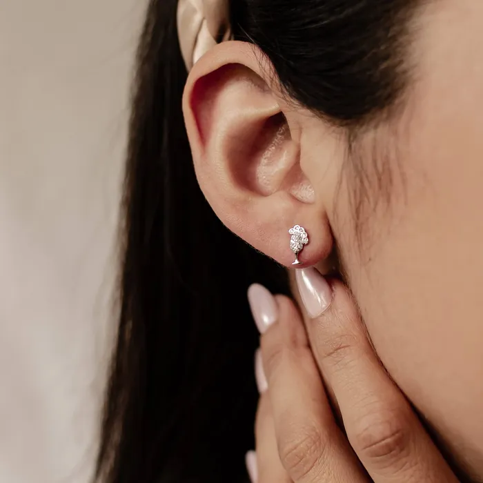 Earrings Hey Happiness Bubble Champagne Stud Earring Sterling Silver Earrings Hey Happiness Bubble Champagne Stud Earring Sterling Silver