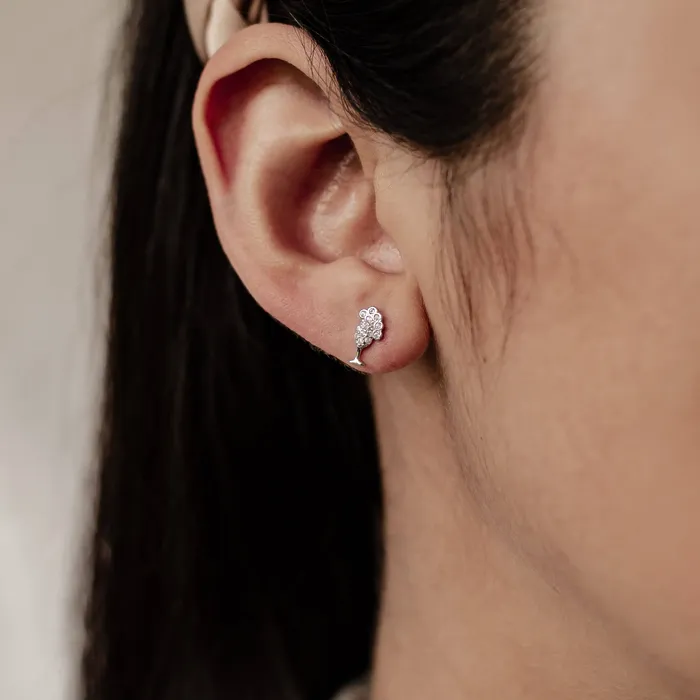 Earrings Hey Happiness Bubble Champagne Stud Earring Sterling Silver Earrings Hey Happiness Bubble Champagne Stud Earring Sterling Silver