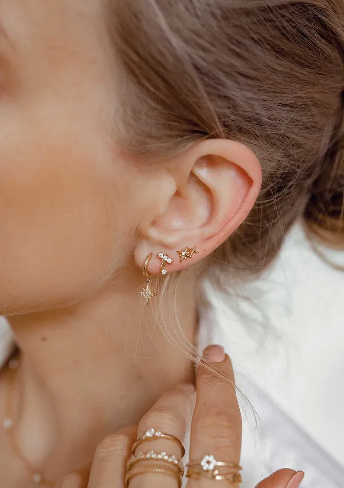 Earrings Hey Happiness Twin Constellation Stud Earrings Sterling Silver Gold Earrings Hey Happiness Twin Constellation Stud Earrings Sterling Silver Gold