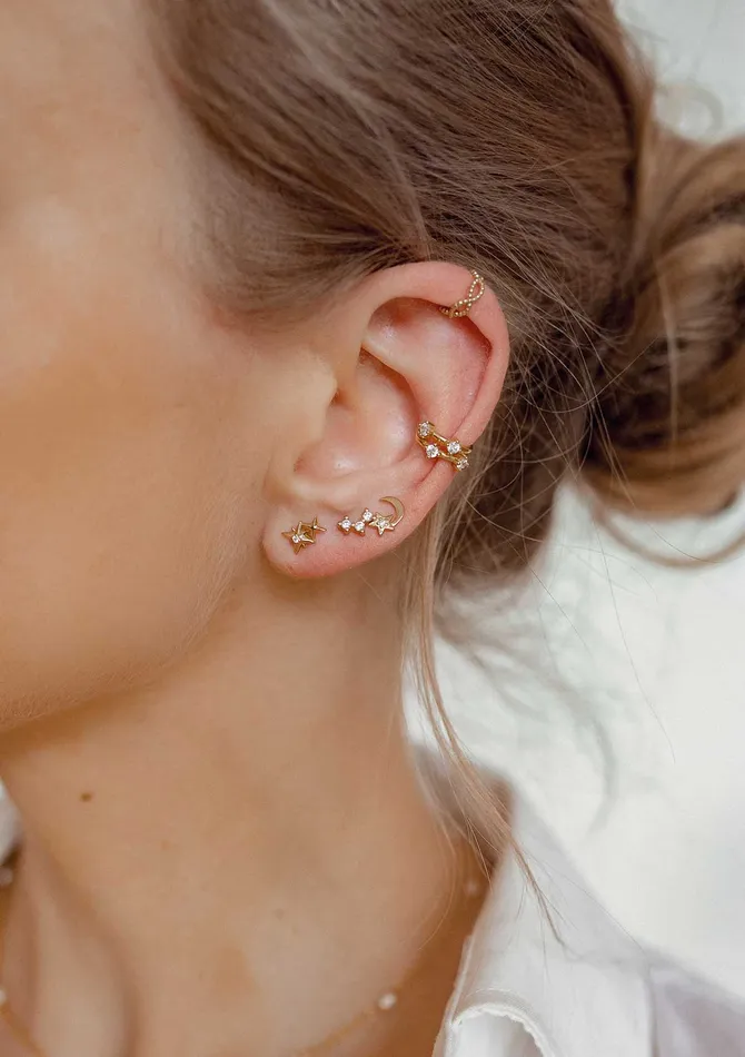 Earrings Hey Happiness Twin Constellation Stud Earrings Sterling Silver Gold Earrings Hey Happiness Twin Constellation Stud Earrings Sterling Silver Gold
