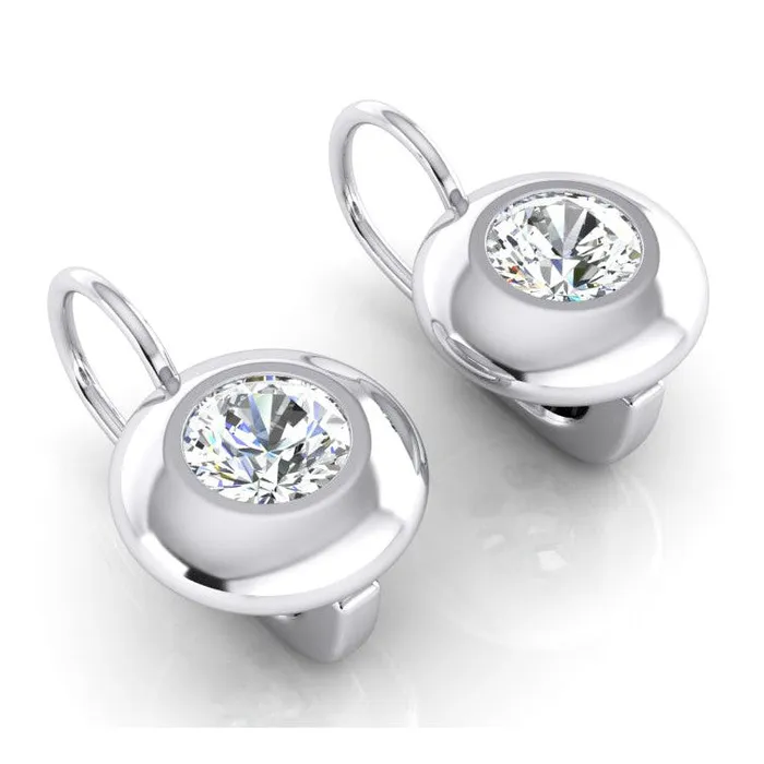Earrings Large Leverback Earrings Bezel Set Earth Mined Diamond HarryChadEntcom Earrings Large Leverback Earrings Bezel Set Earth Mined Diamond HarryChadEntcom