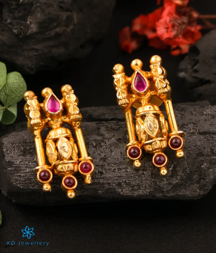 Earrings Silversmith The Inchara Silver Kempu EarStuds