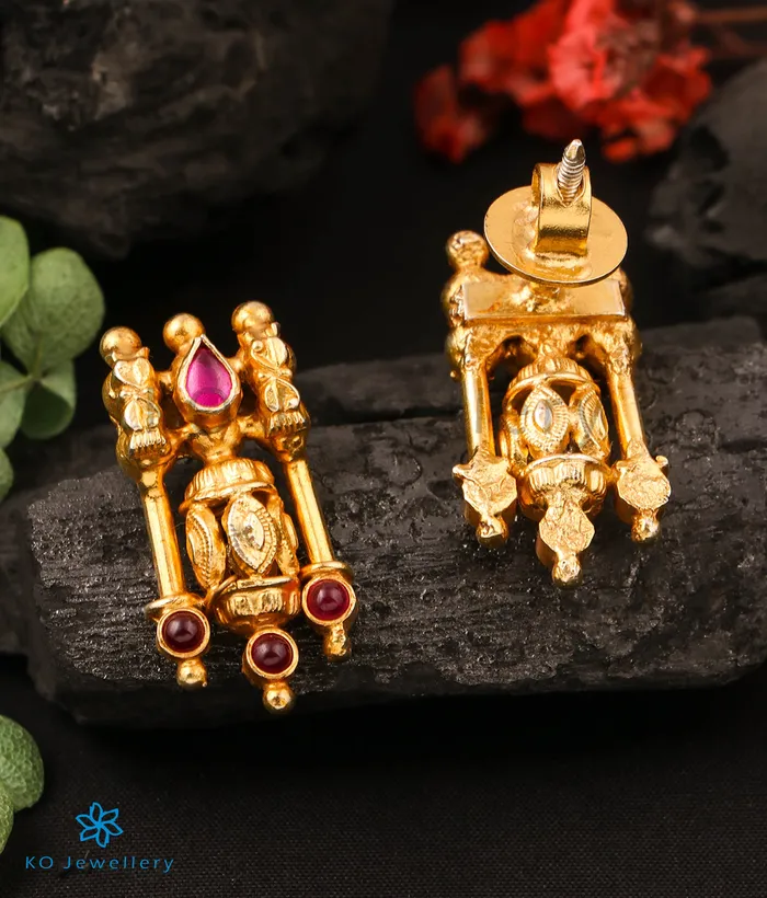 Earrings Silversmith The Inchara Silver Kempu EarStuds