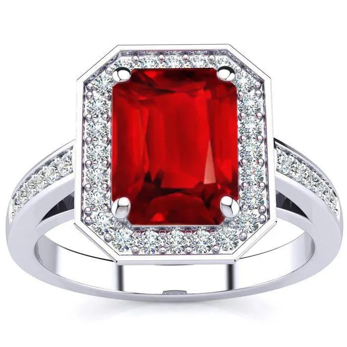 Emerald Ruby Natural Earth Mined Diamond Ring 11 Carats White Gold 14K Prong Set Jewelry GB Rings Emerald Ruby Natural Earth Mined Diamond Ring 11 Carats White Gold 14K Prong Set Jewelry GB Rings