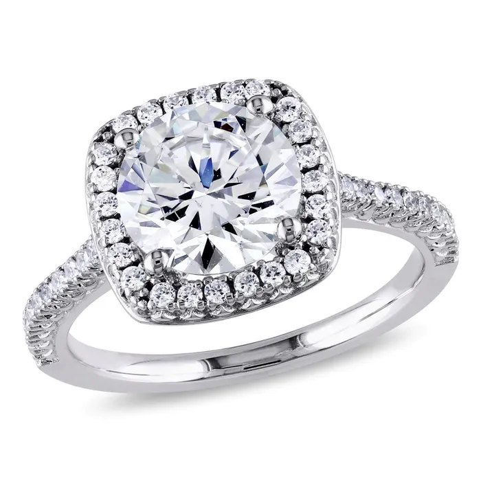 GB 45 Carats Halo Round Cut Natural Earth Mined Diamond Wedding Ring Platinum Rings