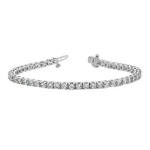 GB Beautiful Round Prong Set White Real Natural Earth Mined Diamond Tennis Bracelet Solid Gold Bracelets GB Beautiful Round Prong Set White Real Natural Earth Mined Diamond Tennis Bracelet Solid Gold Bracelets