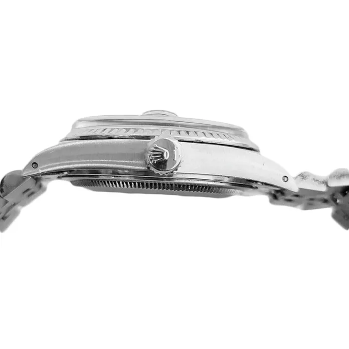 GB Bracelets Men Rolex Datejust Watch Silver Dial Fluted Bezel Ss Bracelet