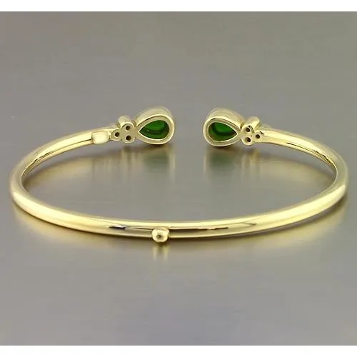 GB Bracelets Yellow Gold Green Emerald Gemstone Bracelet 230 Carats Women Jewelry New GB Bracelets Yellow Gold Green Emerald Gemstone Bracelet 230 Carats Women Jewelry New