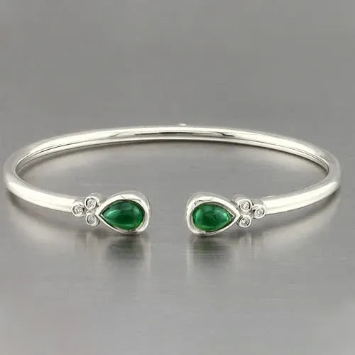 GB Bracelets Yellow Gold Green Emerald Gemstone Bracelet 230 Carats Women Jewelry New GB Bracelets Yellow Gold Green Emerald Gemstone Bracelet 230 Carats Women Jewelry New