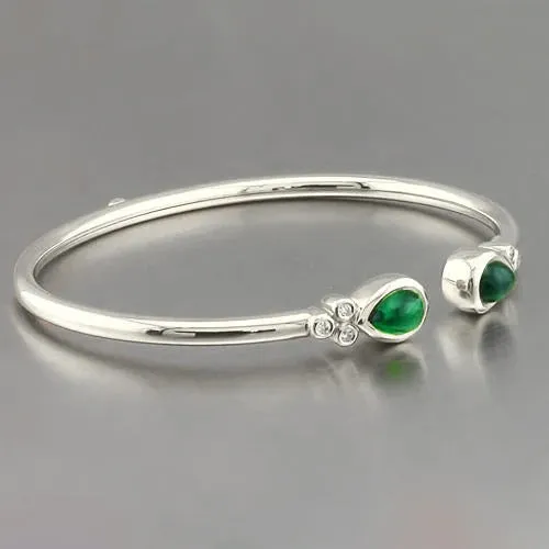 GB Bracelets Yellow Gold Green Emerald Gemstone Bracelet 230 Carats Women Jewelry New GB Bracelets Yellow Gold Green Emerald Gemstone Bracelet 230 Carats Women Jewelry New