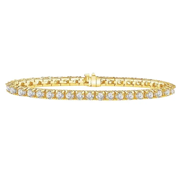 GB Brilliant Cut 560 Ct Prong Set Natural Earth Mined Diamonds Tennis Bracelet Yellow Gold Bracelets GB Brilliant Cut 560 Ct Prong Set Natural Earth Mined Diamonds Tennis Bracelet Yellow Gold Bracelets