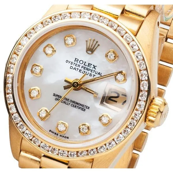 GB Lady Rolex Presidential Watch Mop Bezel President Yellow Gold Watches