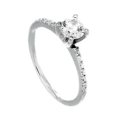 GB Rings 140 Ct Brilliant Cut Solitaire With Accents Natural Earth Mined Diamond Ring