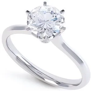 GB Rings 3 Carat Natural Earth Mined Diamond Ring 6 Prong