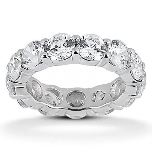 GB Rings 585 Carats White Gold Round Real Natural Earth Mined Diamond Eternity Wedding Band GB Rings 585 Carats White Gold Round Real Natural Earth Mined Diamond Eternity Wedding Band