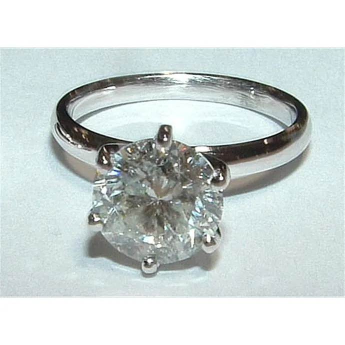 GB Rings Natural Earth Mined Diamonds Solitaire Ring Set 2 Ct White Gold