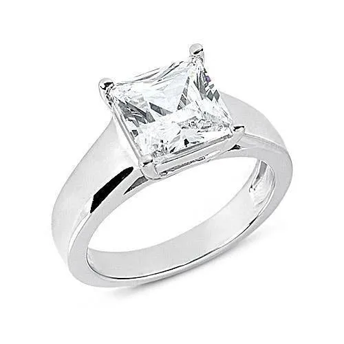 GB Rings Princess Cut 1 Carat Natural Earth Mined Diamond Engagement Ring White Gold 14K GB Rings Princess Cut 1 Carat Natural Earth Mined Diamond Engagement Ring White Gold 14K