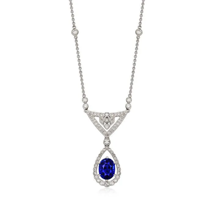 Gold Halo Pendant Oval Blue Sapphire Natural Earth Mined Diamond Necklace 2 Carats HarryChadEntcom Necklaces Gold Halo Pendant Oval Blue Sapphire Natural Earth Mined Diamond Necklace 2 Carats HarryChadEntcom Necklaces