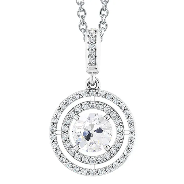 Halo Circle Real Natural Earth Mined Diamond Pendant Round Old Mine Cut 350 Carats HarryChadEntcom Necklaces Halo Circle Real Natural Earth Mined Diamond Pendant Round Old Mine Cut 350 Carats HarryChadEntcom Necklaces