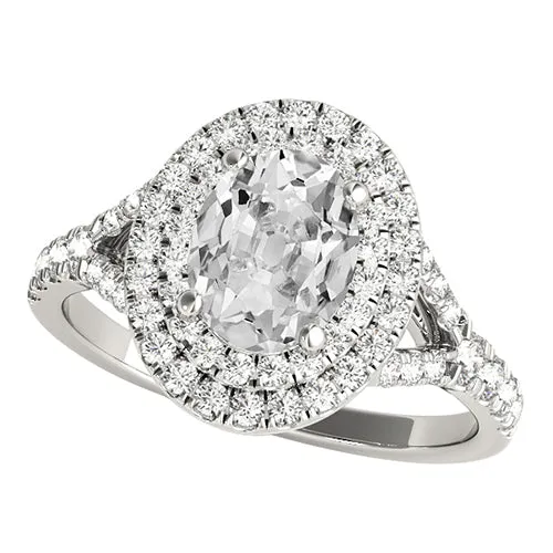 HarryChadEntcom Double Halo Oval Old Miner Natural Earth Mined Diamond Ring Split Shank 650 Carats Rings HarryChadEntcom Double Halo Oval Old Miner Natural Earth Mined Diamond Ring Split Shank 650 Carats Rings