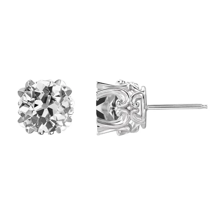 HarryChadEntcom Earrings Ladys Natural Earth Mined Diamond Studs Earrings Old Miner 3 Carats Filigree Gold Jewelry HarryChadEntcom Earrings Ladys Natural Earth Mined Diamond Studs Earrings Old Miner 3 Carats Filigree Gold Jewelry