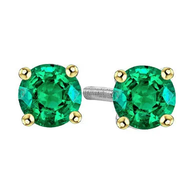 HarryChadEntcom Earrings Single Stud Earrings Green Emerald Screw Backs HarryChadEntcom Earrings Single Stud Earrings Green Emerald Screw Backs