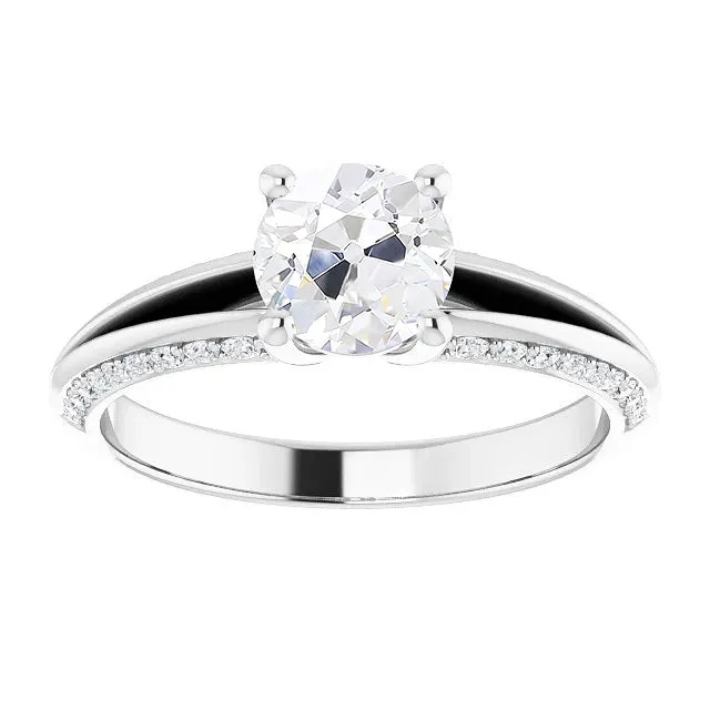 HarryChadEntcom Engagement Ring With Accents Round Old Cut Natural Earth Mined Diamonds 5 Carats Prong Set Rings HarryChadEntcom Engagement Ring With Accents Round Old Cut Natural Earth Mined Diamonds 5 Carats Prong Set Rings
