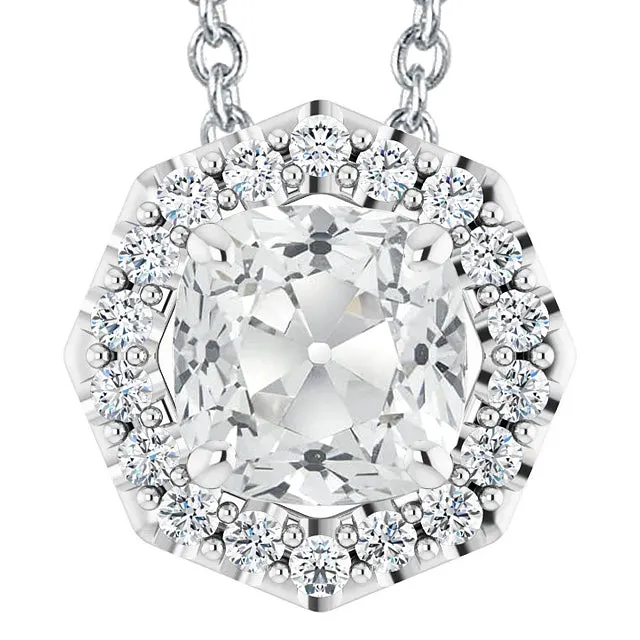 HarryChadEntcom Necklaces Halo Round Cushion Old Mine Cut Natural Earth Mined Diamond Pendant 750 Carats HarryChadEntcom Necklaces Halo Round Cushion Old Mine Cut Natural Earth Mined Diamond Pendant 750 Carats
