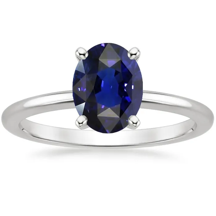 HarryChadEntcom Oval Solitaire Prong Set Ring Sri Lankan Sapphire 2 Carats Rings HarryChadEntcom Oval Solitaire Prong Set Ring Sri Lankan Sapphire 2 Carats Rings