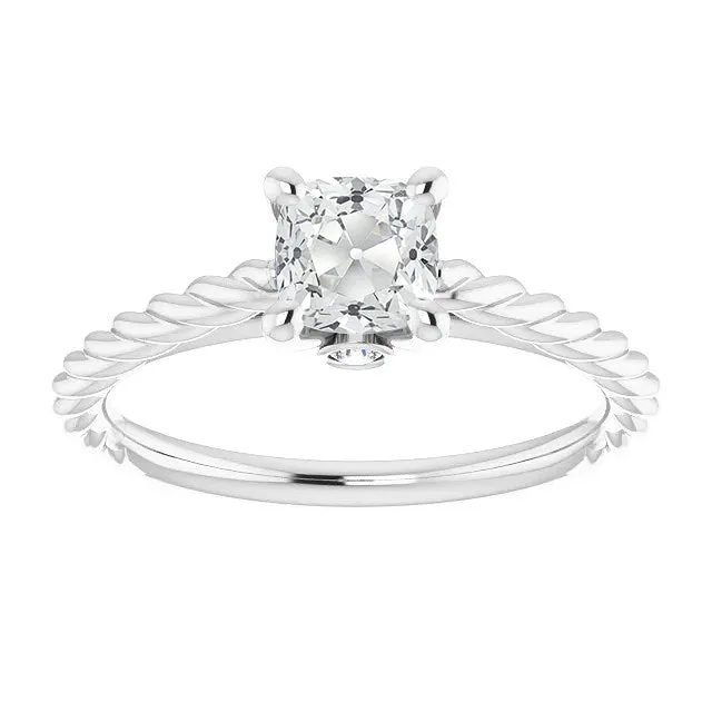 HarryChadEntcom Rings Cushion Old Cut Natural Earth Mined Diamond Ring Rope Style Gold 325 Carats Jewelry HarryChadEntcom Rings Cushion Old Cut Natural Earth Mined Diamond Ring Rope Style Gold 325 Carats Jewelry