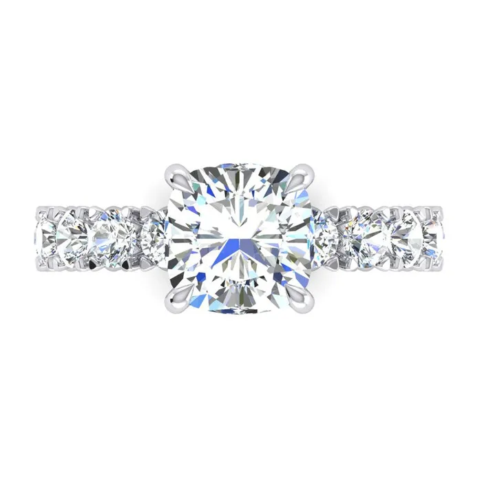HarryChadEntcom Rings Cute Modern Engagement Ring 5 Ct Cushion Cut White Gold Natural Diamond HarryChadEntcom Rings Cute Modern Engagement Ring 5 Ct Cushion Cut White Gold Natural Diamond